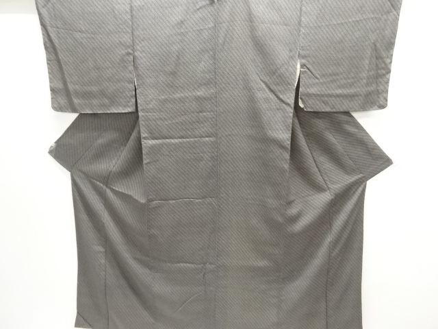 JAPANESE KIMONO / ANTIQUE KIMONO / TAISHO ROMAN STYLE / WOVEN DIAGONAL STRIPE